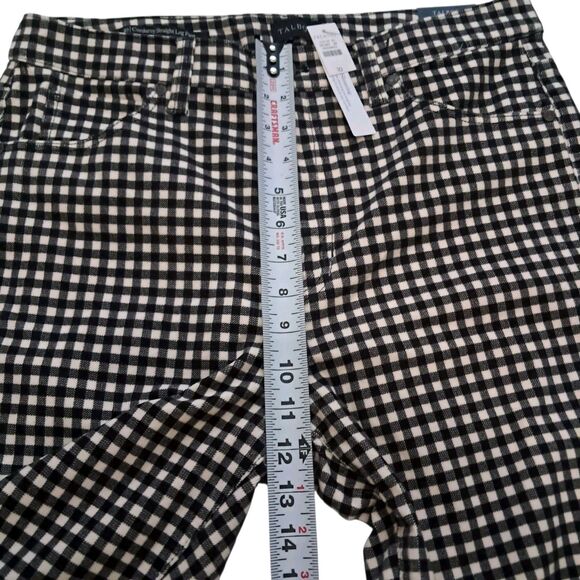 NWT Talbots Pants Women's 10 Black White Corduroy Checkered Straight Leg Preppy - Picture 11 of 12